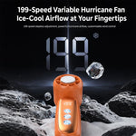 Ventilatore portatile ad alta velocità con display digitale