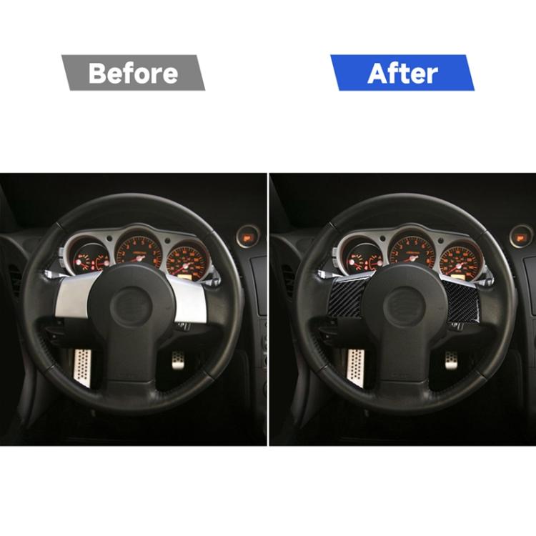 Adesivo volante in fibra di carbonio per Nissan 350Z 2006-2009