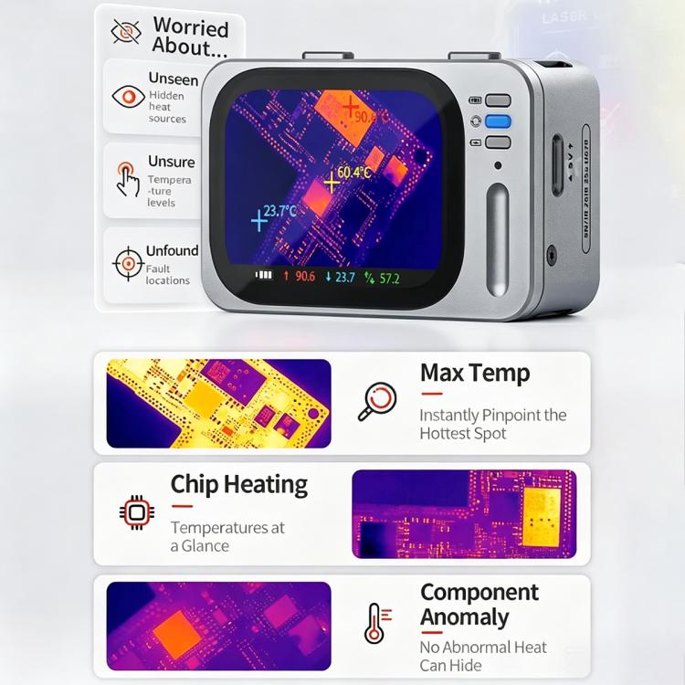 Termocamera portatile QIANLI FireEye 256×192 per riparazioni - immagine 6