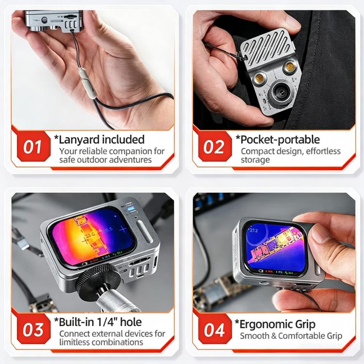Termocamera portatile QIANLI FireEye 256×192 per riparazioni - immagine 10