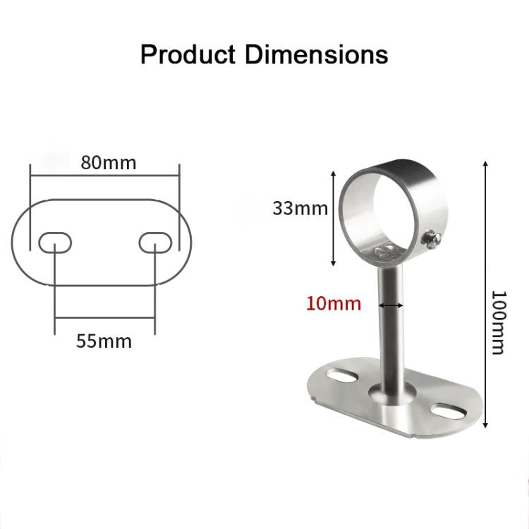 Staffa montaggio a flangia in acciaio inox per tubi 32 mm