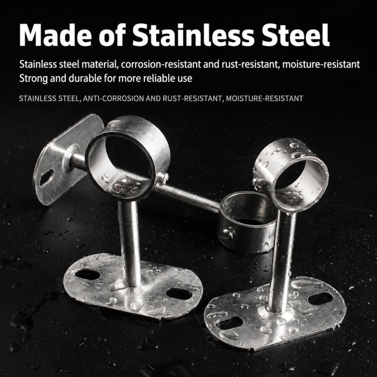 Staffa montaggio a flangia in acciaio inox per tubi 32 mm
