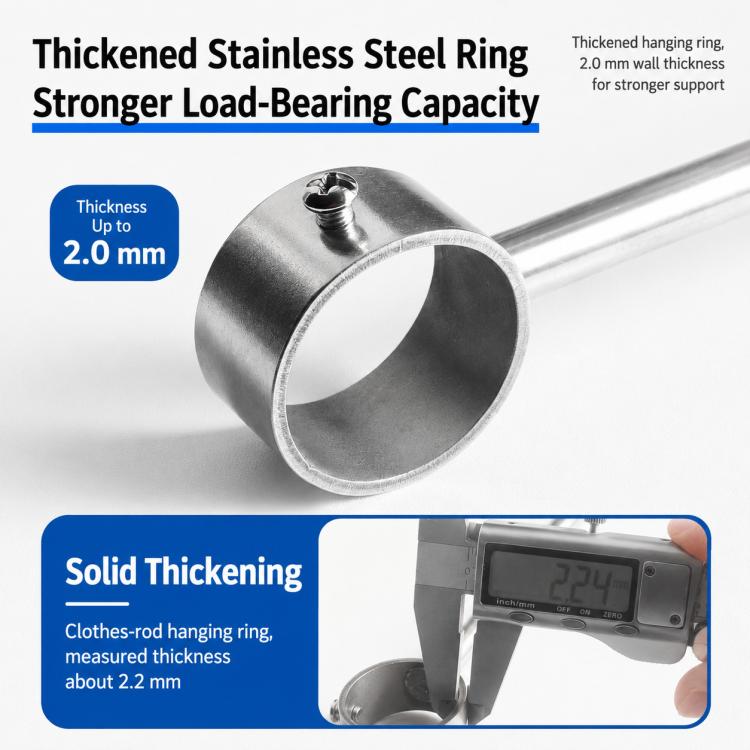 Staffa montaggio a flangia in acciaio inox per tubi 32 mm
