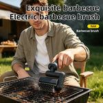 Spazzola elettrica per pulizia griglia barbecue con 3 testine