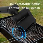 Spazzola elettrica per pulizia griglia barbecue con 3 testine