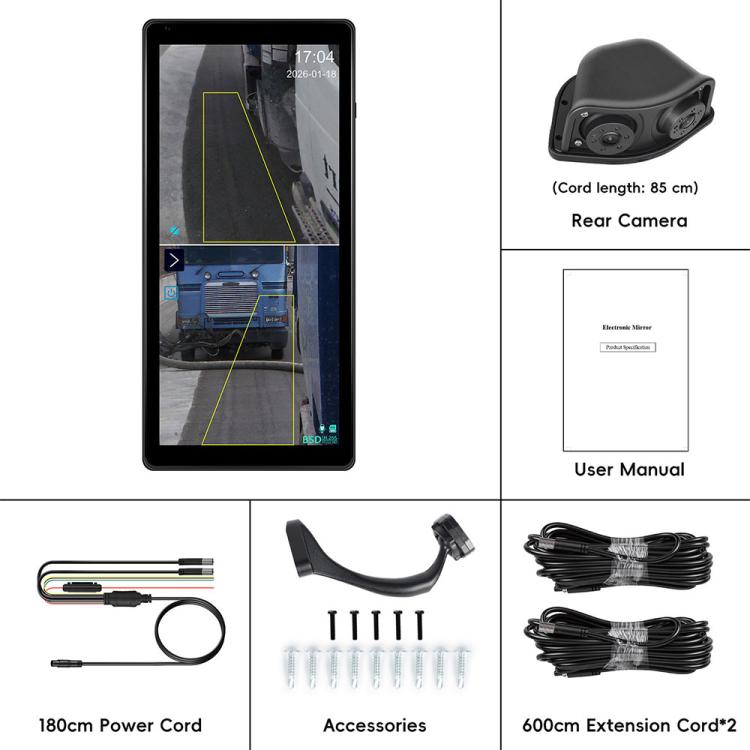 Specchietto retrovisore digitale HD 10,36" per camion con touchsc