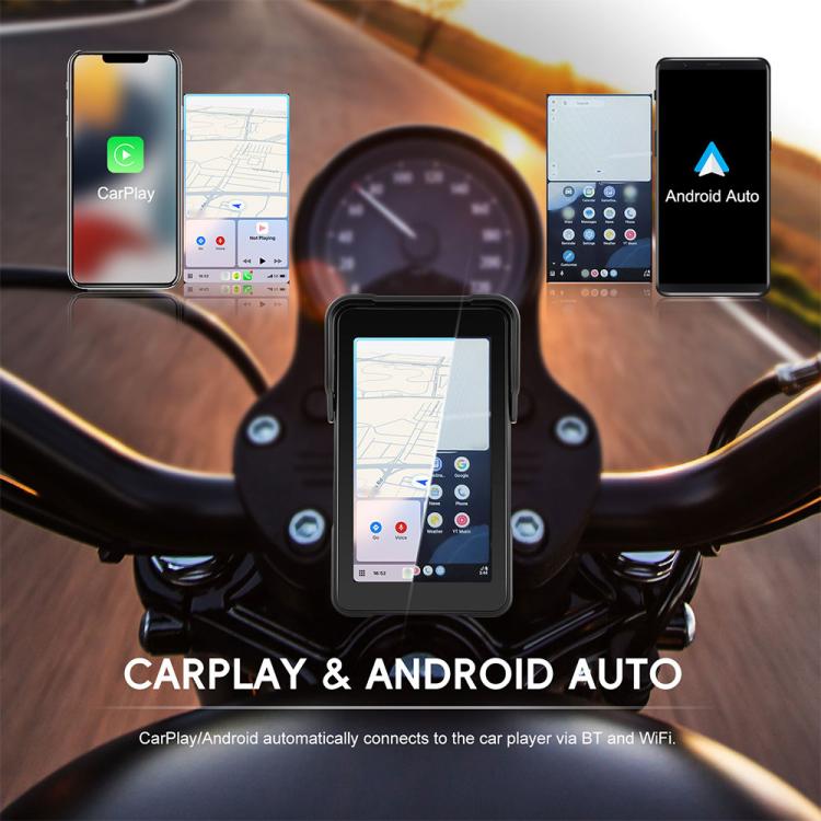 Navigatore GPS impermeabile 5 pollici per moto con CarPlay