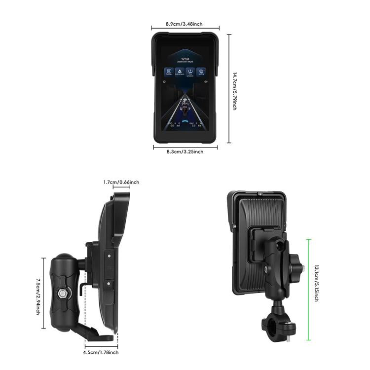 Navigatore GPS impermeabile 5 pollici per moto con CarPlay