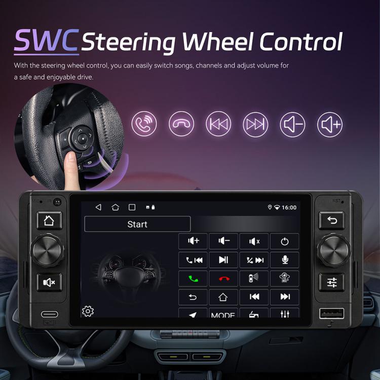 Console centrale auto 5 pollici Android 15 con CarPlay wireless