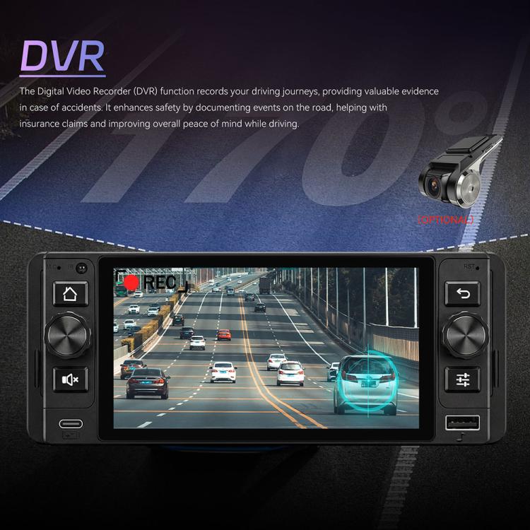 Console centrale auto 5 pollici Android 15 con CarPlay wireless