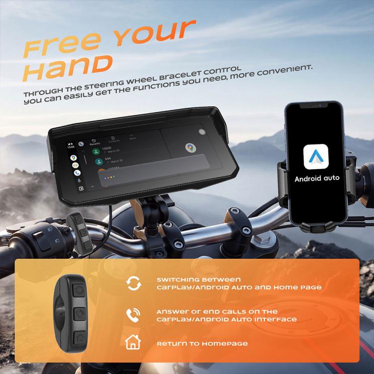 Schermo navigazione wireless 6,86" per moto con sensore pressione