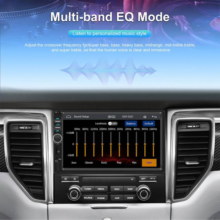 Lettore MP5 wireless touch HD 7" per auto con CarPlay