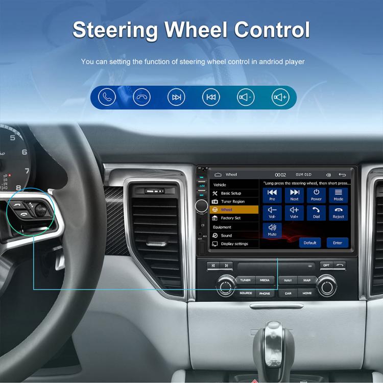Lettore MP5 wireless touch HD 7" per auto con CarPlay
