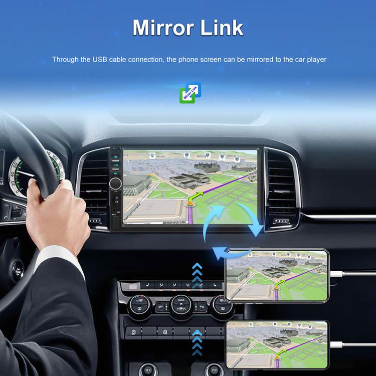 Lettore MP5 wireless touch HD 7" per auto con CarPlay