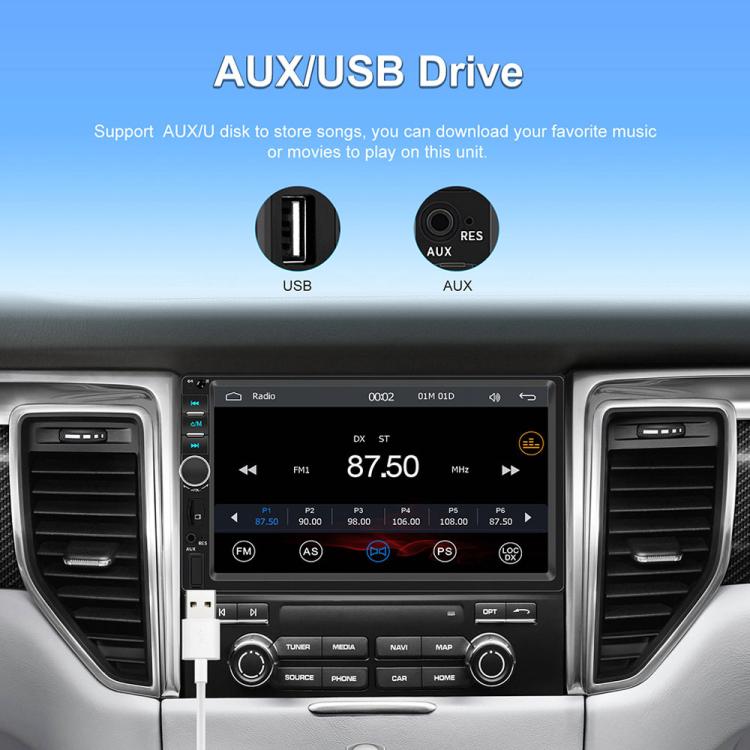Lettore MP5 wireless touch HD 7" per auto con CarPlay