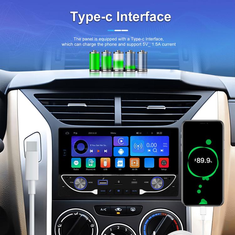 Lettore MP5 wireless auto 6,9" con CarPlay e doppio snodo