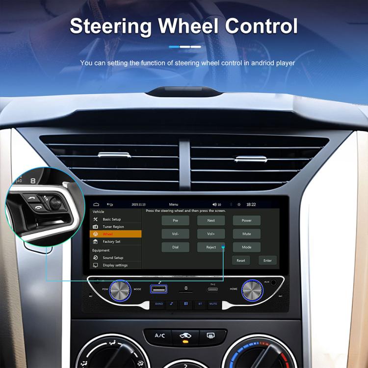 Lettore MP5 wireless auto 6,9" con CarPlay e doppio snodo