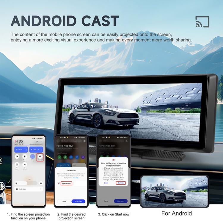 Schermo centrale 8,1" 2K con CarPlay e Android Auto wireless