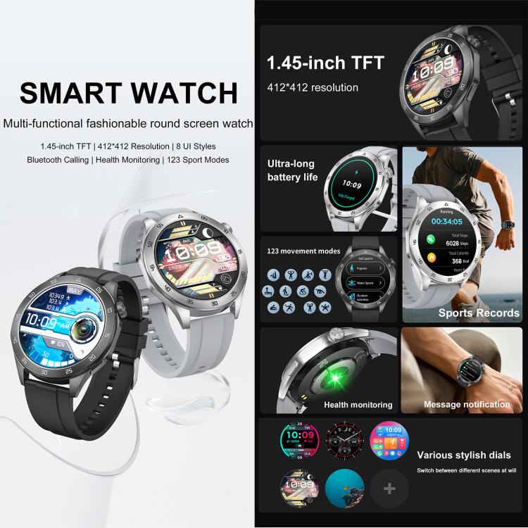 Smartwatch QS39 schermo 1,45 pollici con Bluetooth