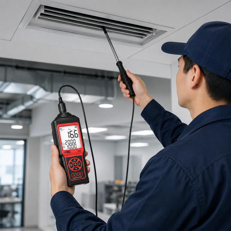 Anemometro termico portatile SMART SENSOR AM866 con sonda telescopica