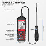 Anemometro termico portatile SMART SENSOR AM866 con sonda telescopica - immagine 12