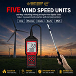 Anemometro termico portatile SMART SENSOR AM866 con sonda telescopica - immagine 8