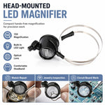 Lente d’ingrandimento 15x con LED regolabile da testa - immagine 3