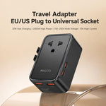 Adattatore da viaggio universale Yesido MC47 GaN 25 W, 4 porte - immagine 2