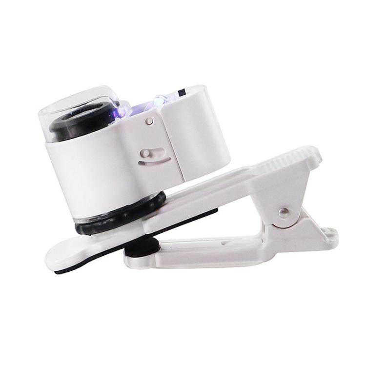 Lente d’ingrandimento portatile 45x con LED e luce UV