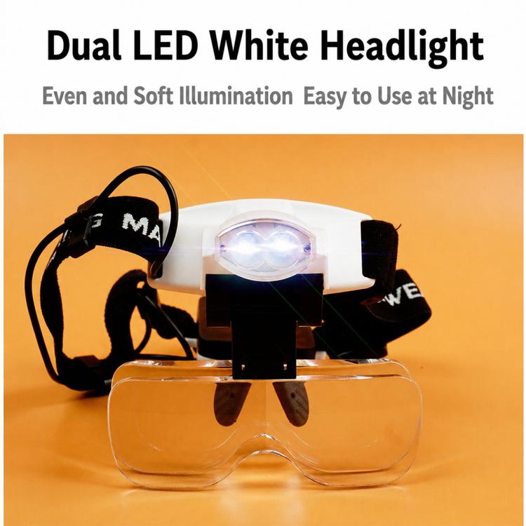 Lente d’ingrandimento da testa con LED e 5 lenti intercambiabili - immagine 5
