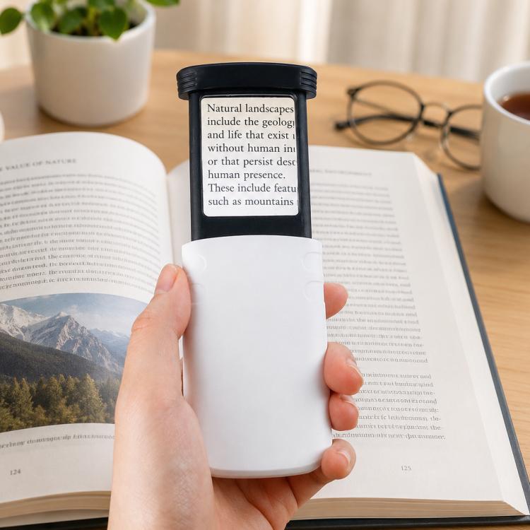 Lente d’ingrandimento pieghevole 4x con luce LED