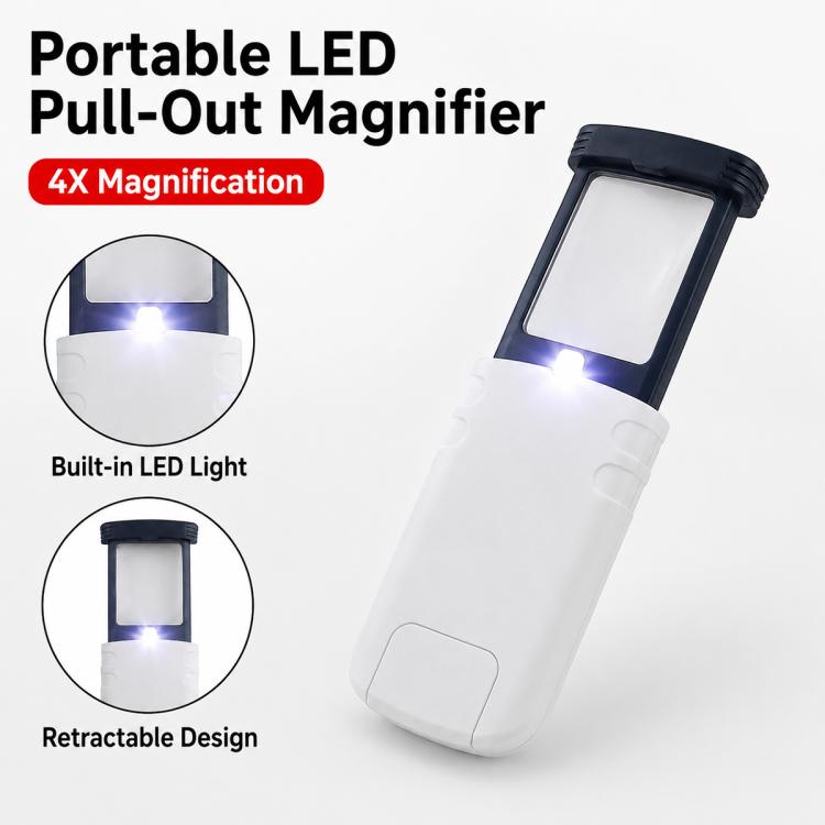 Lente d’ingrandimento pieghevole 4x con luce LED - immagine 3