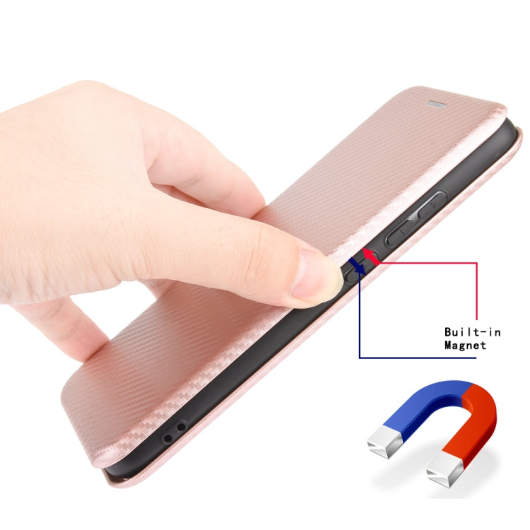 Custodia flip orizzontale in fibra di carbonio con slot per schede per OPPO