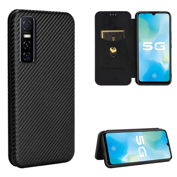 Custodia flip orizzontale in fibra di carbonio con slot per schede per OPPO