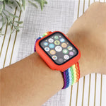 Set cinturino nylon intrecciato e custodia per Apple Watch 41mm