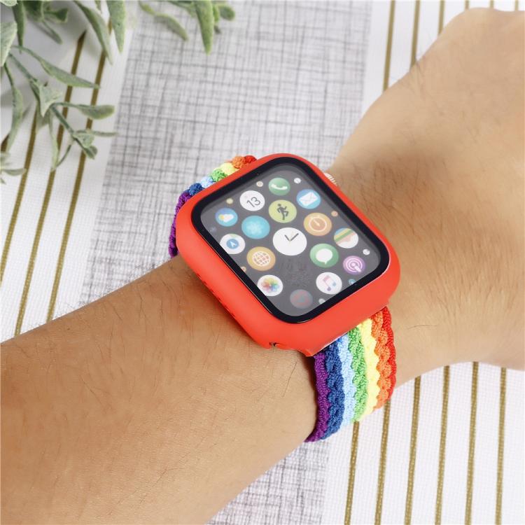 Set cinturino nylon intrecciato e custodia per Apple Watch 41mm