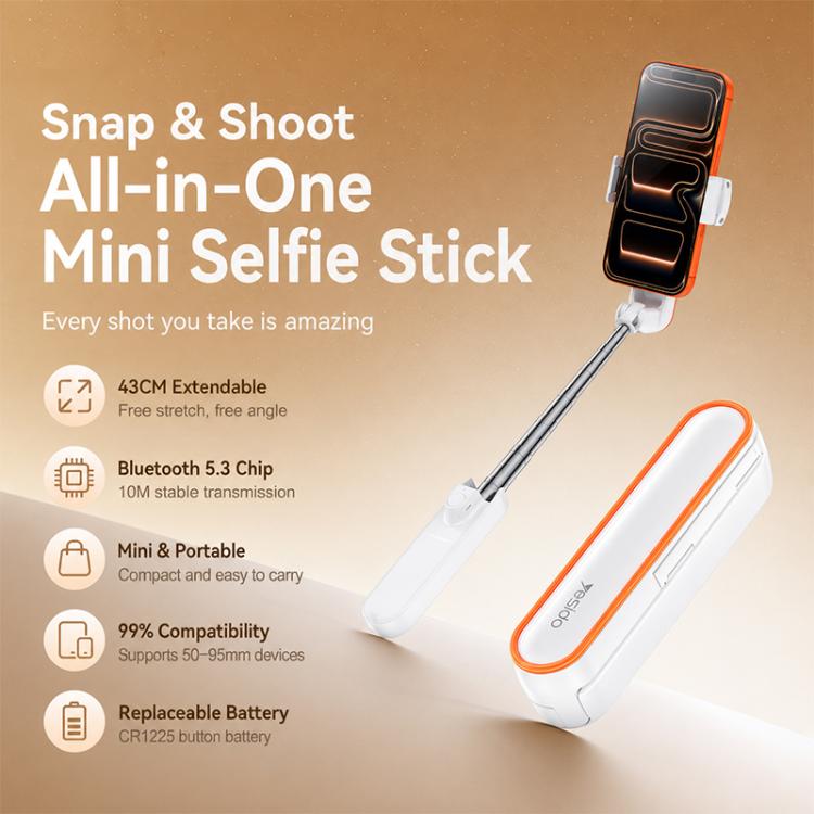 Selfie stick Bluetooth Yesido SF33 con estensione fino a 67 cm - immagine 2