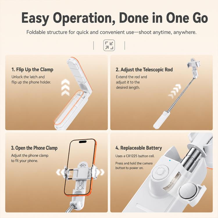 Selfie stick Bluetooth Yesido SF33 con estensione fino a 67 cm - immagine 8
