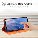 Custodia in ecopelle con motivo a meandro e protezione RFID per iPhone Air