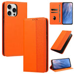Custodia in ecopelle con motivo a meandro e protezione RFID per iPhone Air
