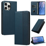 Custodia in ecopelle con motivo a meandro e protezione RFID per iPhone Air
