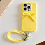 Custodia ibrida in TPU e PC con design bombato e cordino per iPhone 16 Pro Max