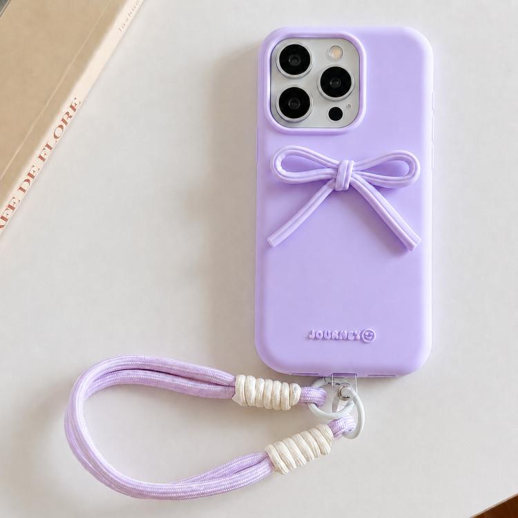 Custodia ibrida in TPU e PC con design bombato e cordino per iPhone 16 Pro Max