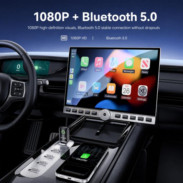 Yesido KM32 adattatore wireless CarPlay e Android Auto
