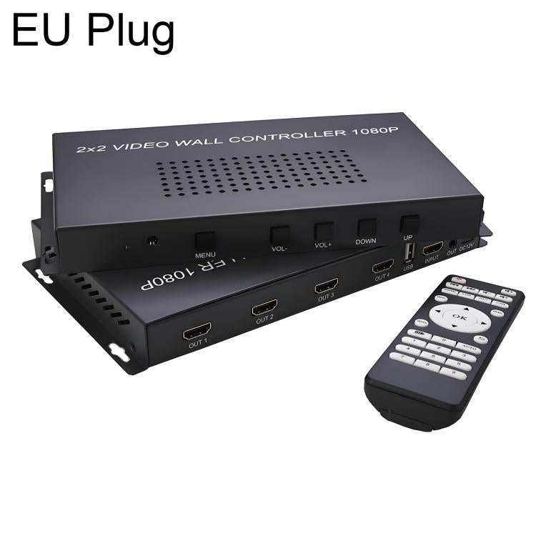 Adattatore video HDMI 2 ingressi 2 uscite con USB