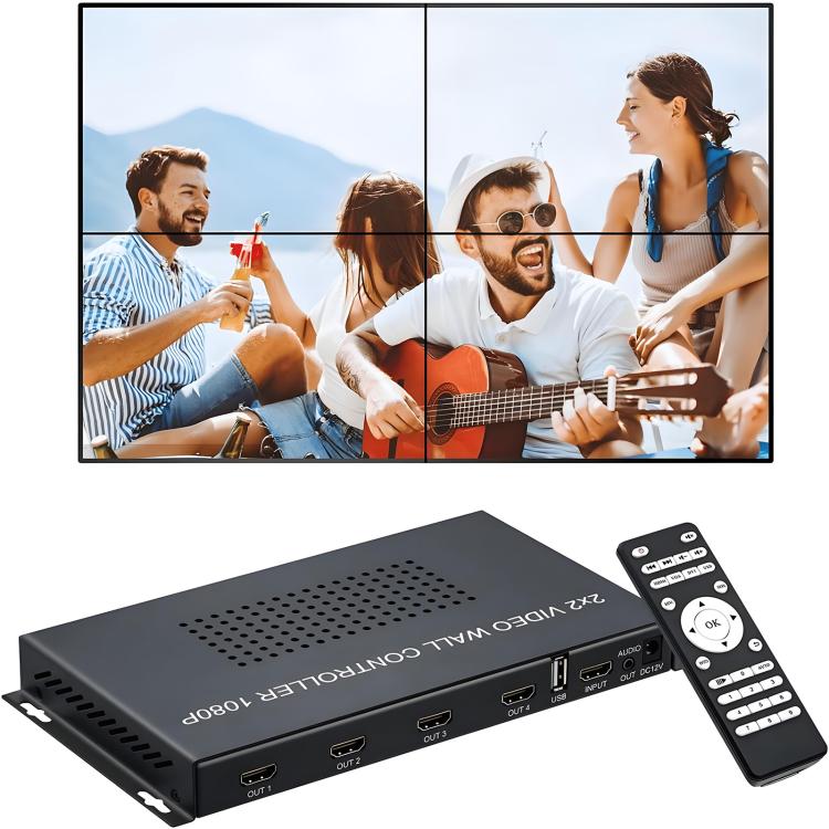 Adattatore video HDMI 2 ingressi 2 uscite con USB