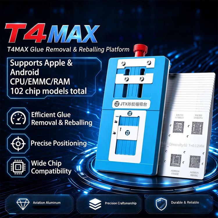 Piattaforma di riparazione JTX T4 Max 2 in 1 per chip e RAM - immagine 3
