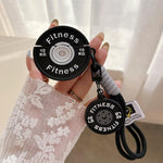 Custodia AirPods 4 a forma di manubrio 3D con charm e lanyard