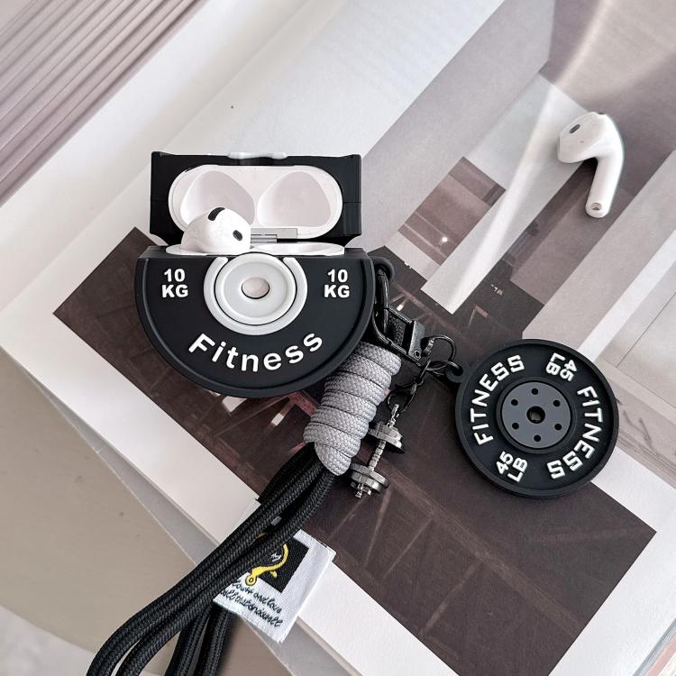 Custodia AirPods 4 a forma di manubrio 3D con charm e lanyard