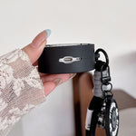 Custodia AirPods 4 a forma di manubrio 3D con charm e lanyard